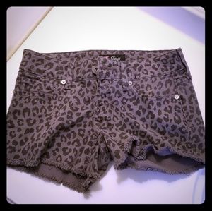 Guess shorts - size 26 - black and grey leopard